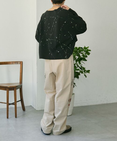 ear PAPILLONNER(イアパピヨネ)の「ペイントTシャツ【SUM1 STYLE×MONT KEMMEL】(Tシャツ/カットソー・レディース・ホワイト/ブラック・FREE)」の5枚目の写真