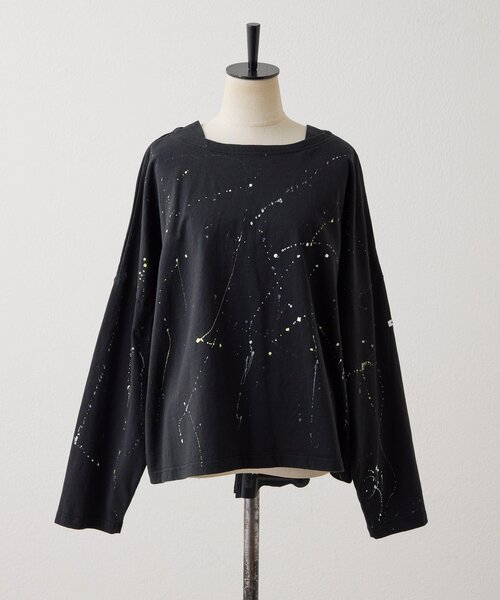 ear PAPILLONNER(イアパピヨネ)の「ペイントTシャツ【SUM1 STYLE×MONT KEMMEL】(Tシャツ/カットソー・レディース・ホワイト/ブラック・FREE)」の4枚目の写真