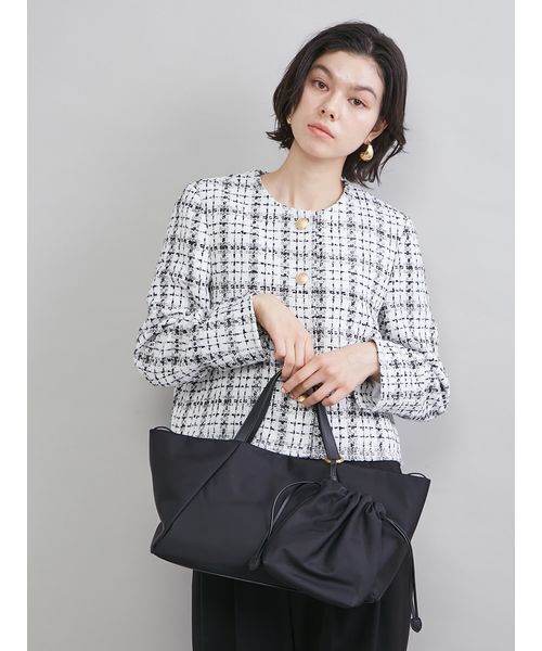 Mila Owen（ミラオーウェン）の「撥水ナイロン２ＷＡＹワイドトートバッグ（トートバッグ・レディース・ブラック/グリーン/ライトグレー・F）」の14枚目の写真