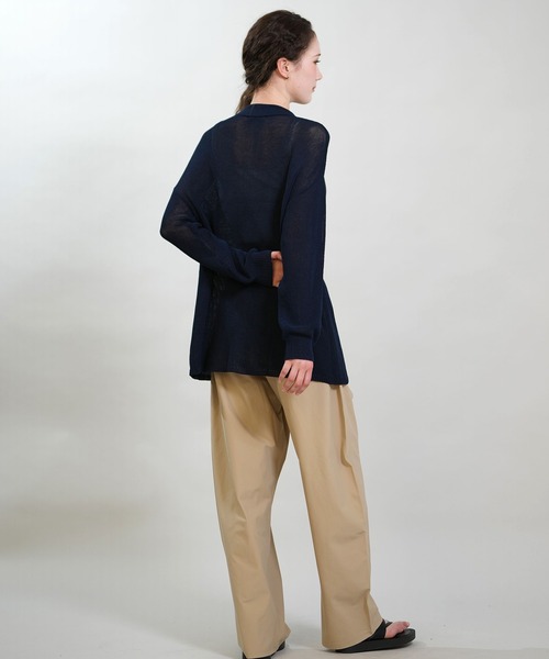 RIKKA FEMME(リッカファム)の「RIKKA FEMME/リッカファム 長袖 ポロシャツ ニット シアー RF6S-2701(ポロシャツ・レディース・ネイビー/ベージュ/ブラウン・FREE)」の8枚目の写真