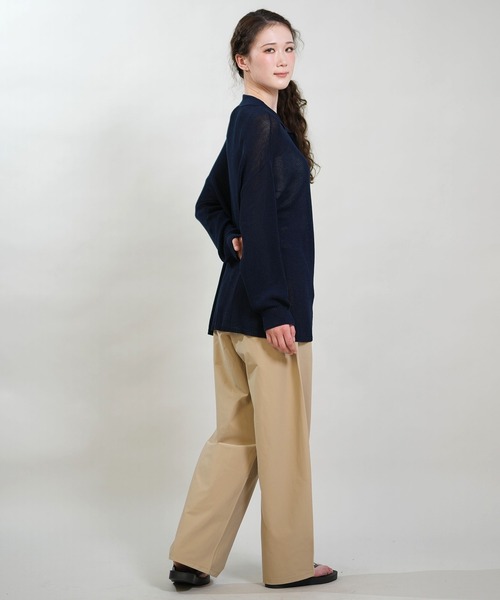 RIKKA FEMME(リッカファム)の「RIKKA FEMME/リッカファム 長袖 ポロシャツ ニット シアー RF6S-2701(ポロシャツ・レディース・ネイビー/ベージュ/ブラウン・FREE)」の9枚目の写真