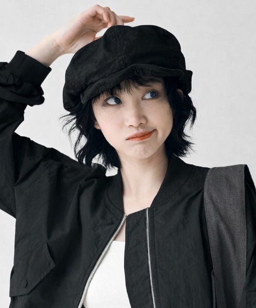 SORENA(ソレナ)の「シンプルコットンキャスケット(キャスケット・レディース・ブラック/グレー/オフホワイト/オリーブ/ベージュ・FREE)」の3枚目の写真