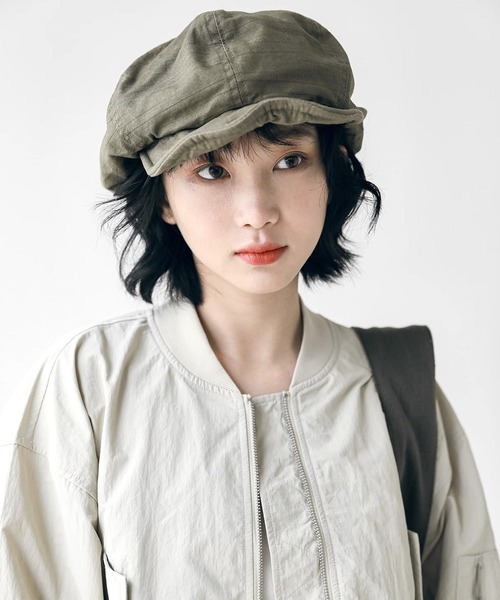 SORENA(ソレナ)の「シンプルコットンキャスケット(キャスケット・レディース・ブラック/グレー/オフホワイト/オリーブ/ベージュ・FREE)」の8枚目の写真