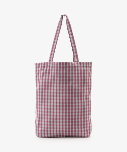 Afternoon Tea（アフタヌーンティー）の「ギンガムチェックトートバッグM（トートバッグ・レディース・パープル・ONE SIZE）」の2枚目の写真