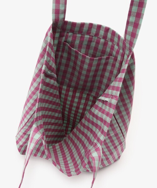 Afternoon Tea（アフタヌーンティー）の「ギンガムチェックトートバッグM（トートバッグ・レディース・パープル・ONE SIZE）」の4枚目の写真