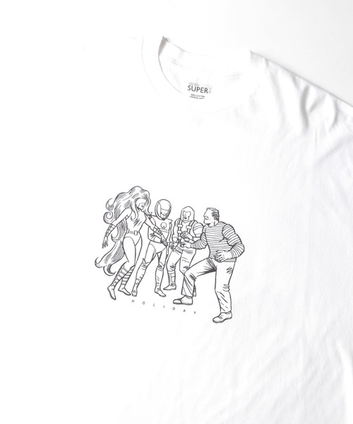 HOLIDAY(ホリデイ)の「SUPER FINE S/S T-SHIRT (HEROES) スーパーファインショートスリーブTシャツ (ヒーローズ)(Tシャツ/カットソー・レディース・ホワイト/ブラック・XL)」の5枚目の写真
