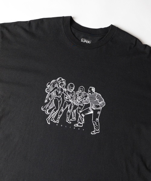 HOLIDAY(ホリデイ)の「SUPER FINE S/S T-SHIRT (HEROES) スーパーファインショートスリーブTシャツ (ヒーローズ)(Tシャツ/カットソー・レディース・ホワイト/ブラック・XL)」の6枚目の写真