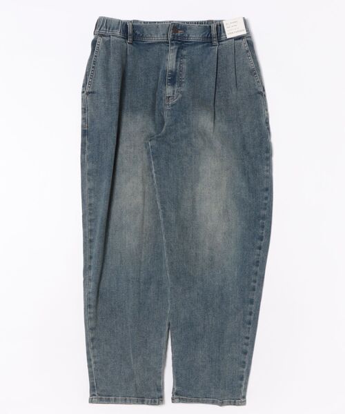 NAVY（ネイビー）の「NAVY マイデニ  タック ワイドテーパードパンツ（デニムパンツ・メンズ・ブルー系2/ブルー系1/ワンウォッシュ/ブラック・XL/L/M/S）」の4枚目の写真