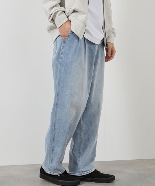 NAVY（ネイビー）の「NAVY マイデニ  タック ワイドテーパードパンツ（デニムパンツ・メンズ・ブルー系2/ブルー系1/ワンウォッシュ/ブラック・XL/L/M/S）」の9枚目の写真