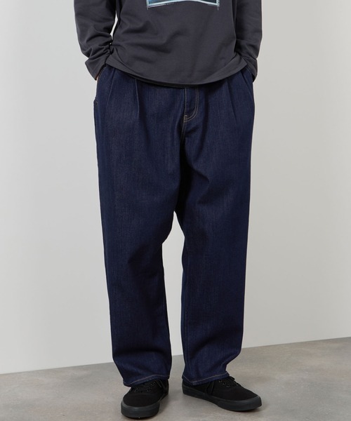 NAVY（ネイビー）の「NAVY マイデニ  タック ワイドテーパードパンツ（デニムパンツ・メンズ・ブルー系2/ブルー系1/ワンウォッシュ/ブラック・XL/L/M/S）」の7枚目の写真