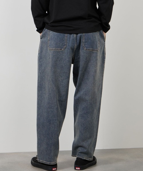 NAVY（ネイビー）の「NAVY マイデニ  タック ワイドテーパードパンツ（デニムパンツ・メンズ・ブルー系2/ブルー系1/ワンウォッシュ/ブラック・XL/L/M/S）」の13枚目の写真