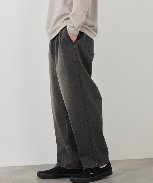 NAVY（ネイビー）の「NAVY マイデニ  タック ワイドテーパードパンツ（デニムパンツ・メンズ・ブルー系2/ブルー系1/ワンウォッシュ/ブラック・XL/L/M/S）」の16枚目の写真