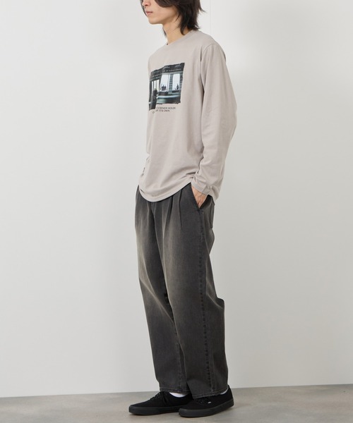 NAVY（ネイビー）の「NAVY マイデニ  タック ワイドテーパードパンツ（デニムパンツ・メンズ・ブルー系2/ブルー系1/ワンウォッシュ/ブラック・XL/L/M/S）」の19枚目の写真