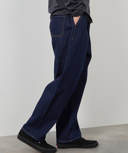 NAVY（ネイビー）の「NAVY マイデニ  タック ワイドテーパードパンツ（デニムパンツ・メンズ・ブルー系2/ブルー系1/ワンウォッシュ/ブラック・XL/L/M/S）」の20枚目の写真