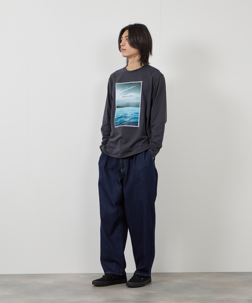 NAVY（ネイビー）の「NAVY マイデニ  タック ワイドテーパードパンツ（デニムパンツ・メンズ・ブルー系2/ブルー系1/ワンウォッシュ/ブラック・XL/L/M/S）」の22枚目の写真