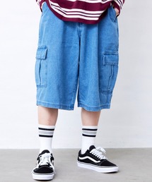 Fluffy BROTHERS（フラッフィーブラザーズ）の「カーゴハーフパンツ(大人サイズ)（デニムパンツ）」