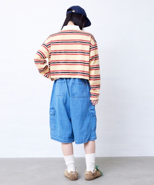 Fluffy BROTHERS(フラッフィーブラザーズ)の「カーゴハーフパンツ(大人サイズ)(デニムパンツ・メンズ・ベージュ系その他/ブルー・XL/L/M)」の6枚目の写真