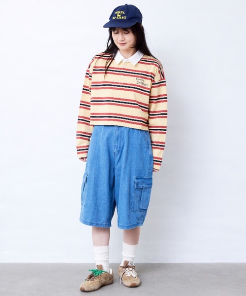 Fluffy BROTHERS(フラッフィーブラザーズ)の「カーゴハーフパンツ(大人サイズ)(デニムパンツ・メンズ・ベージュ系その他/ブルー・XL/L/M)」の9枚目の写真