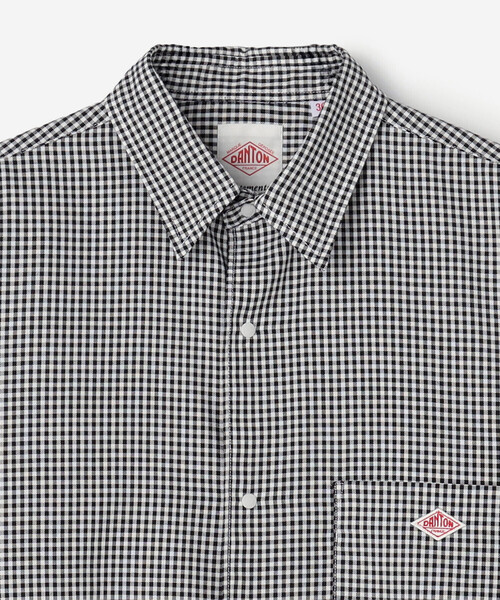 DANTON（ダントン）の「DANTON | ポリオックスフォード シャツワンピース WOMEN（シャツワンピース・レディース・ブラック系その他/グリーン系その他・36）」の5枚目の写真