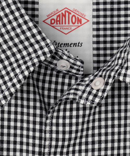 DANTON（ダントン）の「DANTON | ポリオックスフォード シャツワンピース WOMEN（シャツワンピース・レディース・ブラック系その他/グリーン系その他・36）」の9枚目の写真