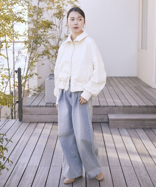 earth music&ecology(アースミュージックアンドエコロジー)の「【WEB・一部店舗限定】レースリバーシブルMA-1(MA-1・レディース・ブラック/アイボリー・FREE)」の8枚目の写真