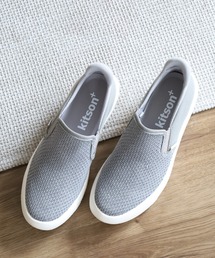 FUNALIVE（ファンアライブ）の「Kitson+ 「クイッポン」と履ける快適 軽量メッシュ ウェーブウェッジソール スリッポン スニーカー（スリッポン）」