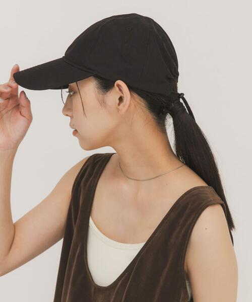 KBF(ケイビーエフ)の「バックコードCAP(キャップ・レディース・ブラック/ダークブラウン・ONE)」の9枚目の写真