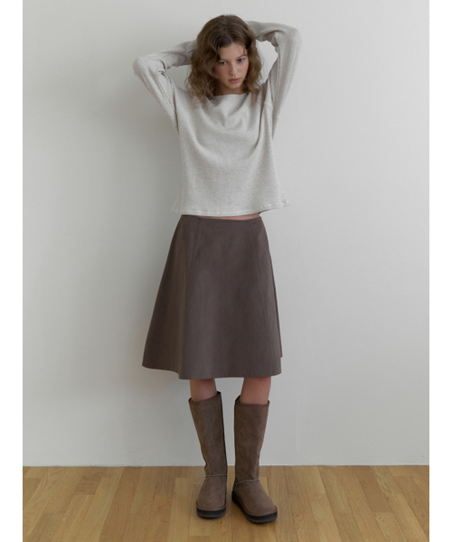 THEMITTEN（ザ・ミトン）の「Smore flare skirt (brown)（スカート・レディース・その他・MEDIUM/SMALL）」の2枚目の写真