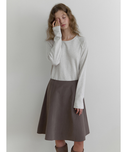 THEMITTEN（ザ・ミトン）の「Smore flare skirt (brown)（スカート・レディース・その他・MEDIUM/SMALL）」の3枚目の写真