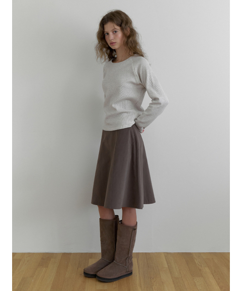 THEMITTEN（ザ・ミトン）の「Smore flare skirt (brown)（スカート・レディース・その他・MEDIUM/SMALL）」の4枚目の写真