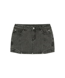 OJOS（オホス）の「Button Denim Mini Skirt / Khaki（スカート）」