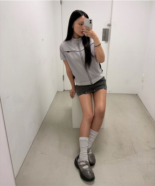 OJOS(オホス)の「Button Denim Mini Skirt / Khaki(スカート・レディース・その他・1/2/3)」の8枚目の写真