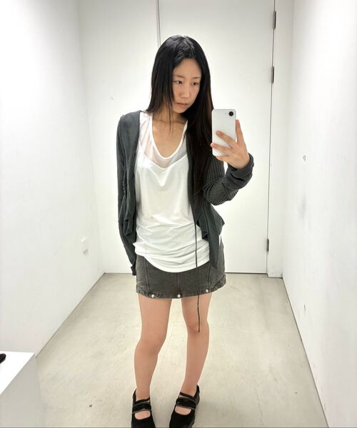 OJOS(オホス)の「Button Denim Mini Skirt / Khaki(スカート・レディース・その他・1/2/3)」の10枚目の写真