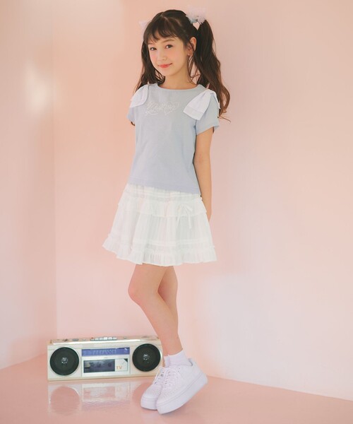 ANY（エニィ）の「【洗濯機可能】カラミドビー ティアードスカパン（スカート・キッズ・ホワイト系/ブラック系・160/140/150）」の9枚目の写真