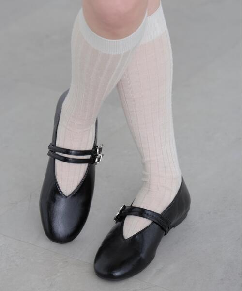 FREE'S MART（フリーズマート）の「◆ダブルメリージェーン（パンプス・レディース・ブラック/ブラック系その他/イエロー・MEDIUM/SMALL）」の2枚目の写真