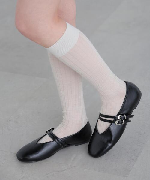 FREE'S MART（フリーズマート）の「◆ダブルメリージェーン（パンプス・レディース・ブラック/ブラック系その他/イエロー・MEDIUM/SMALL）」の5枚目の写真