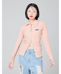 ★Little Sunny Bite★floral zip up cardigan