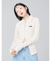 ★Little Sunny Bite★floral zip up cardigan