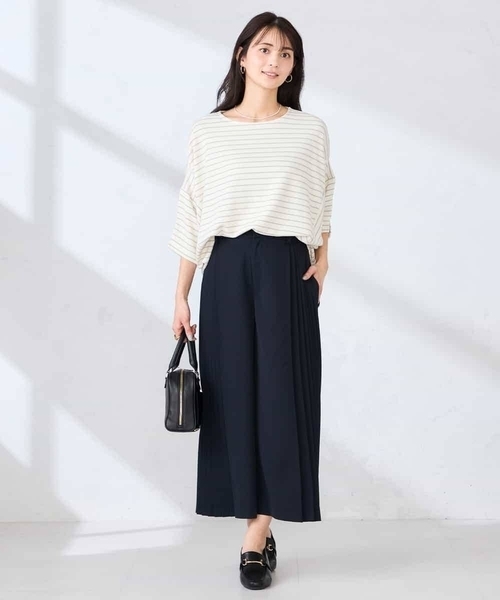 a.v.v(アーヴェヴェ)の「リップルバンザイスリーブカットソー(Tシャツ/カットソー・レディース・アイボリー/ミント/ネイビー・40/38/36)」の16枚目の写真