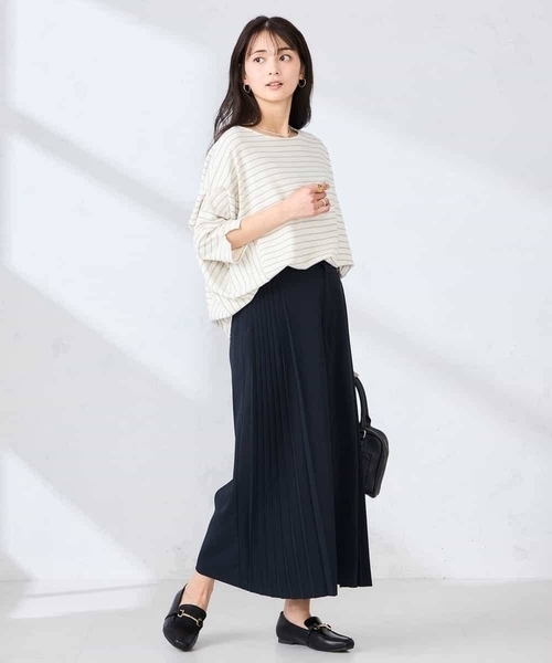 a.v.v(アーヴェヴェ)の「リップルバンザイスリーブカットソー(Tシャツ/カットソー・レディース・アイボリー/ミント/ネイビー・40/38/36)」の18枚目の写真