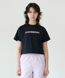 ウーマンアイスストリングクロップ半袖Tシャツブラック