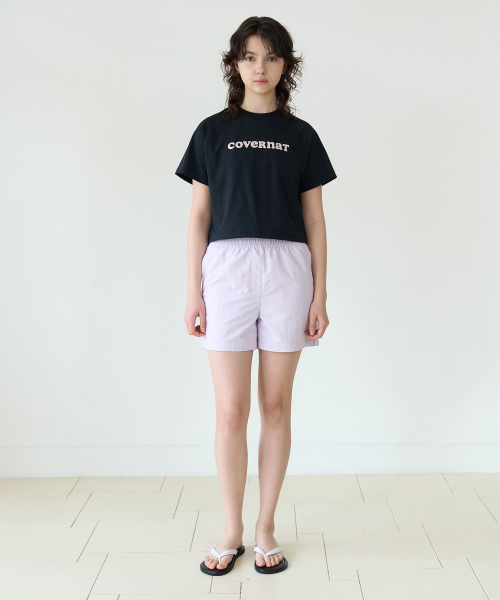 COVERNAT WOMAN(カバーナットウーマン)の「ウーマンアイスストリングクロップ半袖Tシャツブラック(Tシャツ/カットソー・レディース・その他・WS/WM)」の4枚目の写真