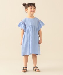 BEAMS mini（ビームスミニ）の「【WEB限定】モスリン ギャザー ワンピース 2026SS（90～140cm）通学 定番 プチプラ キッズ（ワンピース）」