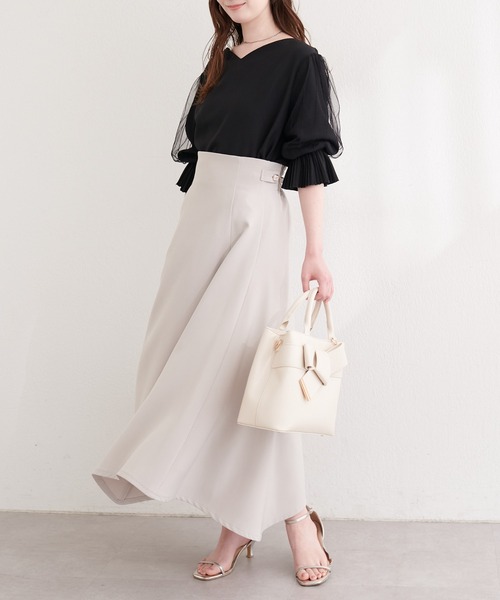 natural couture（ナチュラルクチュール）の「袖口プリーツチュール袖ブラウス（シャツ/ブラウス・レディース・ブラック/サックスブルー/ネイビー/ピンク/オフホワイト・FREE）」の14枚目の写真