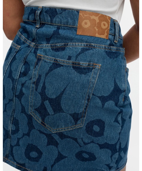 marimekko(マリメッコ)の「【オンラインストア限定】【Maridenim】 Ruudut Unikko / Skirt(スカート・レディース・ネイビー・34/36/38/40/42)」の2枚目の写真