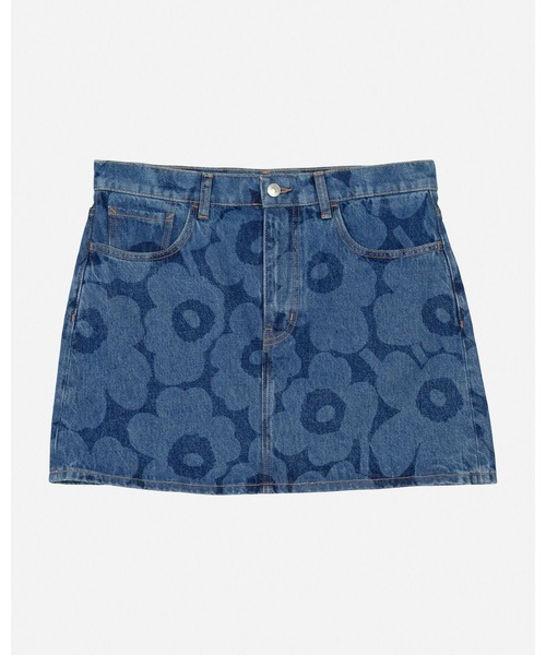 marimekko(マリメッコ)の「【オンラインストア限定】【Maridenim】 Ruudut Unikko / Skirt(スカート・レディース・ネイビー・34/36/38/40/42)」の9枚目の写真
