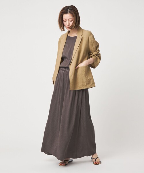 conte(コンテ)の「<conte>リネン イージー ワイドパンツ(その他パンツ・レディース・ベージュ/ネイビー・38/36)」の4枚目の写真