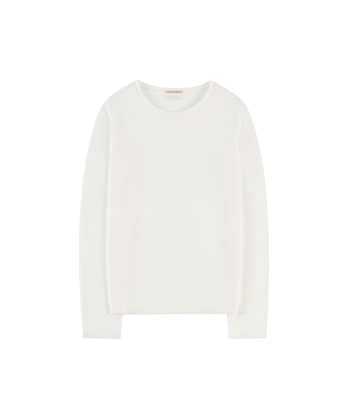 VANONE ATELIER（バノンアトリエ）の「A3565 ウールブレンドロングスリーブ_ホワイト（Tシャツ/カットソー・レディース・ホワイト・FREE）」の2枚目の写真