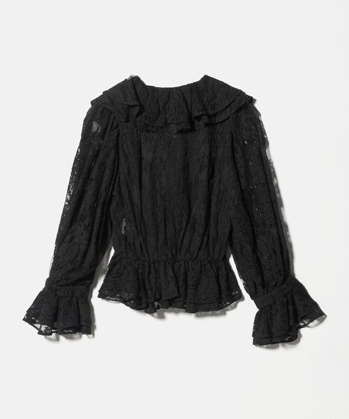 VIVIANO(ヴィヴィアーノ)の「<VIVIANO>ダンテル ブラウス(シャツ/ブラウス・レディース・ブラック・M)」の2枚目の写真