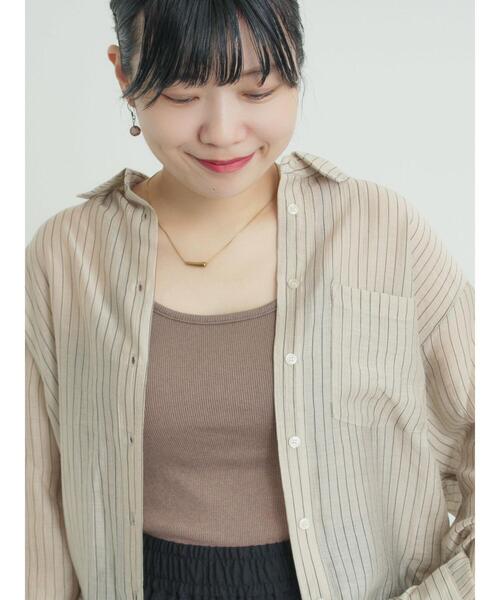 Samansa Mos2（サマンサ モスモス）の「柄アソートカップ付きキャミソール（キャミソール・レディース・キナリ/その他/ブラック/ブラウン・F）」の4枚目の写真